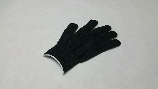 Black Polyester Glove - Latex, Supported